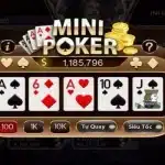 Não use o modo de giro automático ao jogar Mini Poker no slot